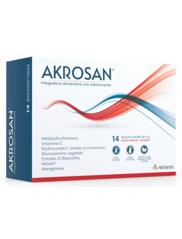 Akrosan - integratore per la funzionalità delle articolazioni - 14 bustine