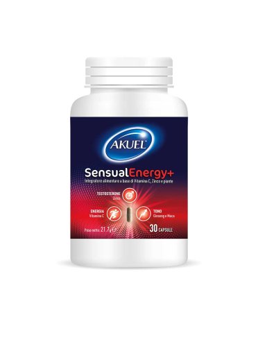 Akuel sensual energy+ - integratore per il controllo di testosterone - 30 capsule