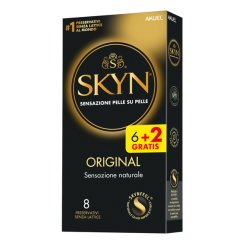 Akuel Skyn Original - Preservatici Senza Lattice Sensazione Naturale - 6 + 2 Pezzi