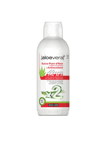 Zuccari aloevera2 - succo puro d'aloe a doppia concentrazione con antiossidanti - 1000 ml Zuccari aloevera2 - succo puro d'aloe a doppia concentrazione con antiossidanti - 1000 ml