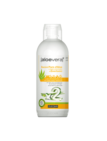 Zuccari aloevera2 - succo puro d'aloe a doppia concentrazione con enertonici - 1000 ml