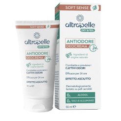 Altrapelle Dry & Feel - Crema Antiodore 24H per Ascelle Mani e Piedi - 50 ml