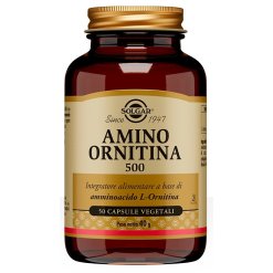 Solgar Amino Ornitina 500 - Integratore di Aminoacidi - 50 Capsule Vegetali
