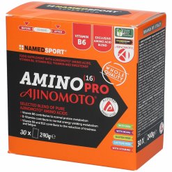 Named Sport Amino 16 Pro Ajinomoto - Integratore di Aminoacidi e Vitamina B - 30 Bustine