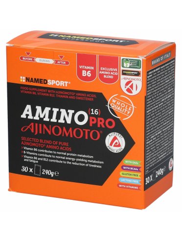 Named sport amino 16 pro ajinomoto - integratore di aminoacidi e vitamina b - 30 bustine