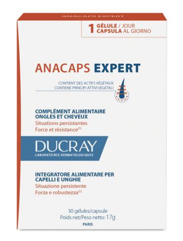 Ducray anacaps expert - integratore capelli e unghie - 3 x 30 capsule