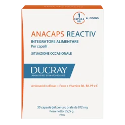 Ducray Anacaps Reactiv - Integratore Anticaduta Capelli - 3 x 30 Capsule