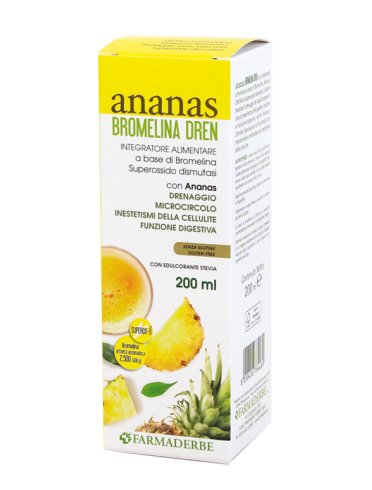 Ananas bromelina dren integratore drenante 200 ml