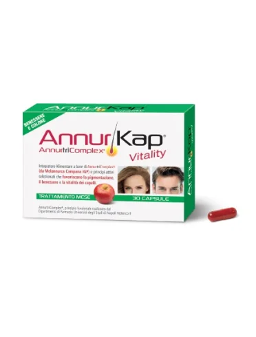 Annurkap vitality integratore capelli 30 capsule Annurkap vitality integratore capelli 30 capsule