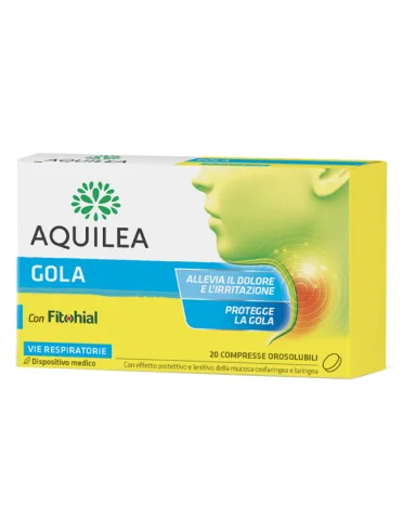 Aquilea gola - dispositivo per mal di gola e faringite - 20 compresse orosolubili Aquilea gola - dispositivo per mal di gola e faringite - 20 compresse orosolubili