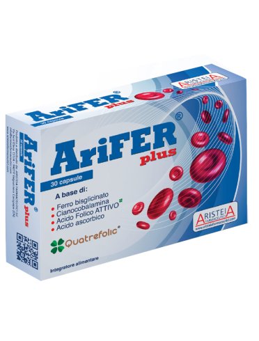Arifer plus - integratore di ferro e vitamine - 30 capsule