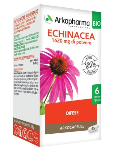 Arkocapsule echinacea bio - integratore per difese immunitarie - 45 capsule