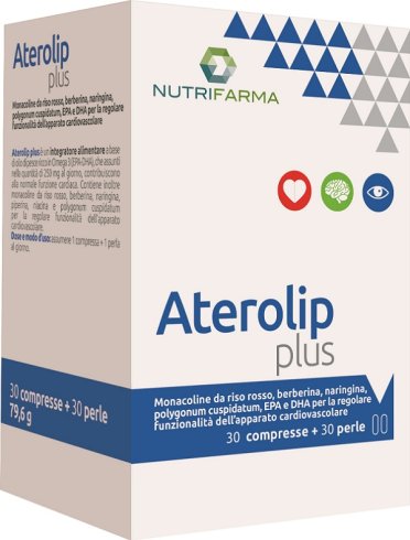 Aterolip plus integratore benessere cardiovascolare 30 compresse + 30 perle