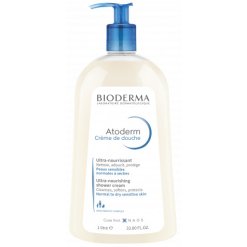 Bioderma Atoderm Creme de Douche - Crema Detergente Corpo Nutriente per Pelle Secca - 1 Litro