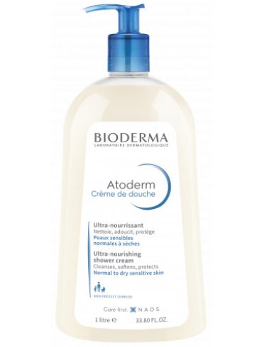 Bioderma atoderm creme de douche - crema detergente corpo nutriente per pelle secca - 1 litro