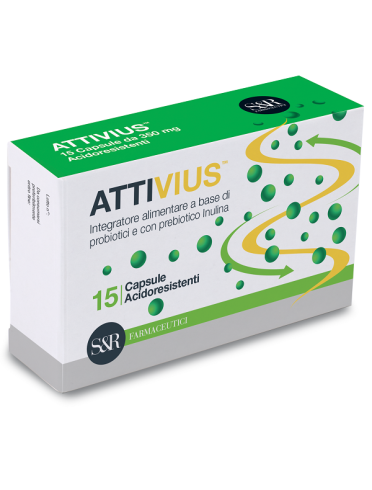 Attivius - integratore di probiotici e inulina - 15 capsule