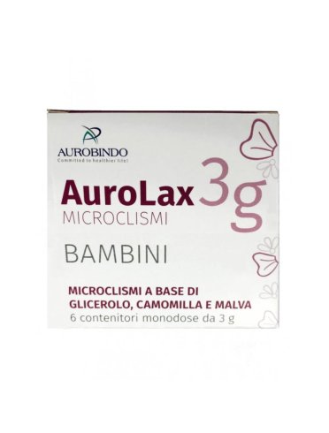 Aurolax - microclismi per bambini - 6 contenitori da 3 g