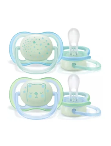 Avent ultra air night succhietto bambino 0-6m 2 pezzi Avent ultra air night succhietto bambino 0-6m 2 pezzi
