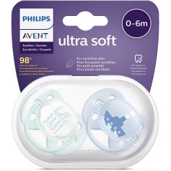 Avent Ultra Soft Succhietto Bambino 0-6m 2 Pezzi