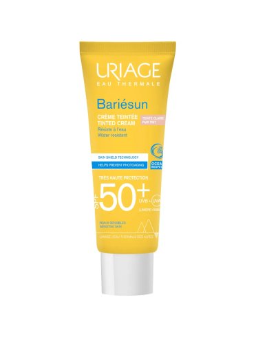 Uriage bariesun - crema solare viso colorata chiara con protezione molto alta spf 50+ - 50 ml