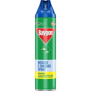 Baygon Plus Insetticida Spray per Mosche e Zanzare 400 ml