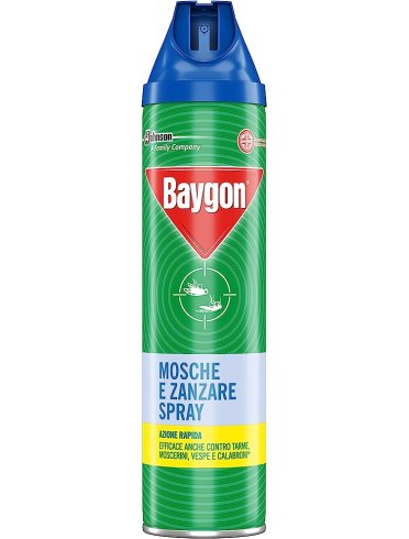 Baygon plus insetticida spray per mosche e zanzare 400 ml