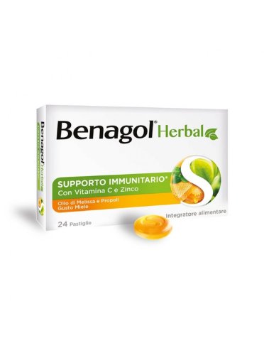Benagol herbal miele integratore sistema immunitario 24 pastiglie