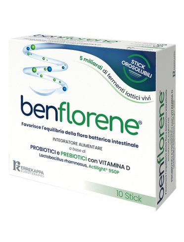 Benflorene - integratore di probiotici - 10 stick orosolubili