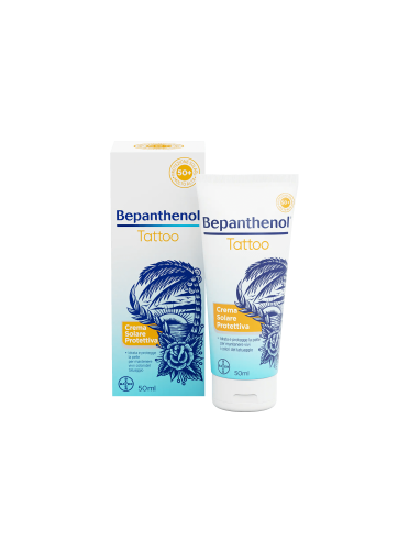Bepanthenol tatoo - crema solare protettiva con protezione molto alta spf 50+ - 50 ml