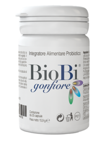 Biobi gonfiore integratore probiotico 30 capsule