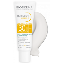 Bioderma Photoderm AKN Mat - Crema Solare Viso Anti-Imperfezioni con Protezione Alta SPF 30 - 40 ml
