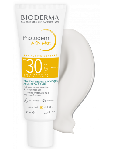 Bioderma photoderm akn mat - crema solare viso anti-imperfezioni con protezione alta spf 30 - 40 ml