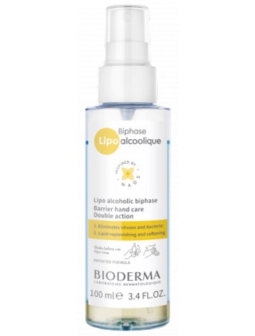 Bioderma biphase lipo alcoolique - trattamento mani disinfettante - 100 ml