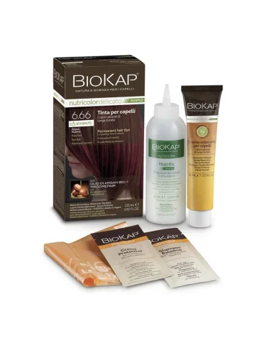 Biokap nutricolor delicato rapid - tintura per capelli colore 6.66 rosso rubino - 135 ml Biokap nutricolor delicato rapid - tintura per capelli colore 6.66 rosso rubino - 135 ml