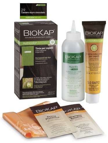 Biokap nutricolor - tinta per capelli colore 2.9 castano scuro cioccolato - 135 ml