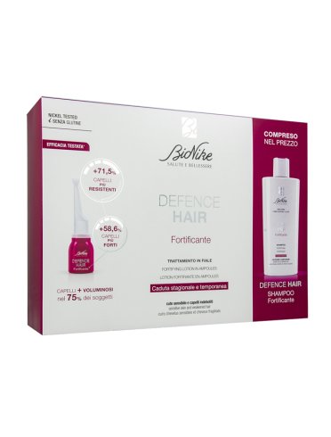 Bionike defence hair - trattamento capelli fortificante - 21 fiale + shampoo 200 ml