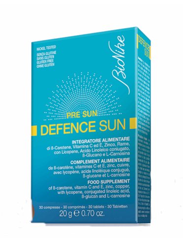 Bionike defence sun pre-sun - integratore antiossidante per il benessere della pelle - 30 compresse