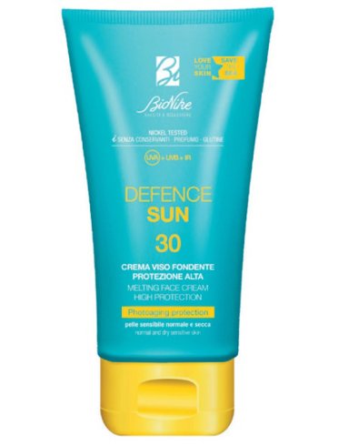 Bionike defence sun - crema viso solare fondente con protezione alta spf 30 - 50 ml