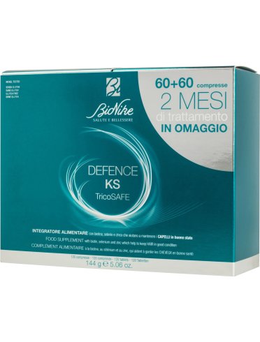 Bionike defence ks tricosafe integratore capelli bipack 60 + 60 compresse