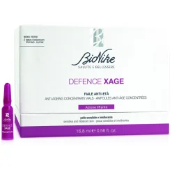 BioNike Defence Xage - Trattamento Viso Concentrato Anti-Età Effetto Lifting - 14 Fiale x 1.2 ml