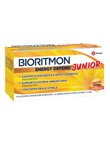 Bioritmon energy defend junior - integratore per stanchezza e affaticamento - 10 flaconcini