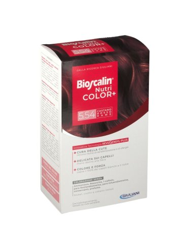 Bioscalin nutri color plus - tintura capelli colore castano rosso rame n. 5.54