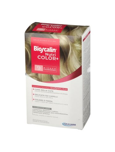 Bioscalin nutri color plus - tintura capelli colore biondo chiarissimo n. 9