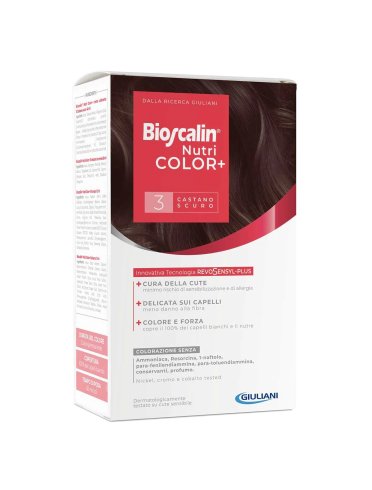Bioscalin nutri color plus - tintura capelli colore castano scuro n. 3