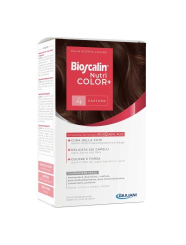 Bioscalin nutri color plus - tintura capelli colore castano n. 4