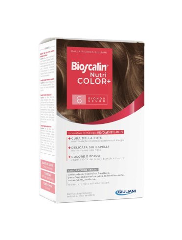 Bioscalin nutri color plus - tintura capelli colore biondo scuro n. 6