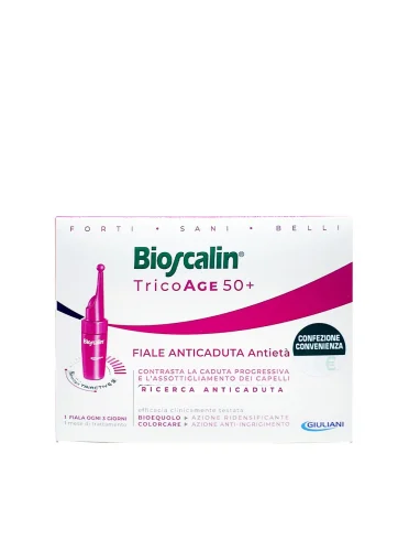 Bioscalin tricoage 50+ - trattamento anticaduta donna - 10 fiale Bioscalin tricoage 50+ - trattamento anticaduta donna - 10 fiale