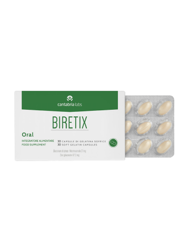 Biretix oral integratore per la pelle 30 capsule