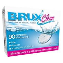 Brux Clean - Dispositivo Igienizzante per Dispositivi Orali - 90 Compresse Effervescenti