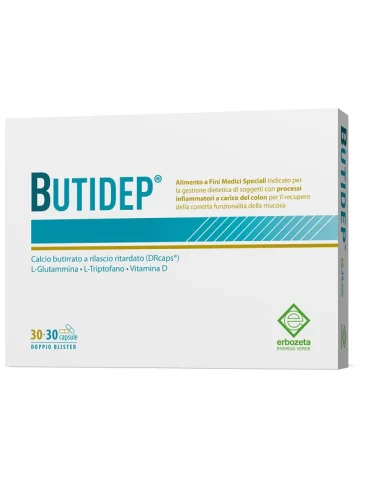 Butidep - integratore per processi infiammatori del colon - 30 + 30 capsule Butidep - integratore per processi infiammatori del colon - 30 + 30 capsule